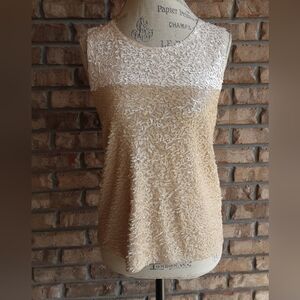 J. Crew Sleeveless Colorblock Sequined Tank Top Size Small.